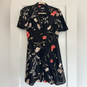 Reformation Concord Dress Size 2 Black Floral